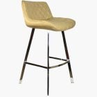 Franz Bar Stool Cream Leather & Chrome Leg 75cm