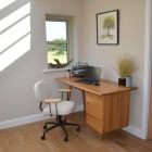 Laxi Office Chair Cream Boucle Fabric & Black