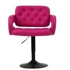 Ramos Office Chair Hot Pink Faux Leather Black Base