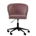 Porro Office Chair in Pink Velvet Black Base