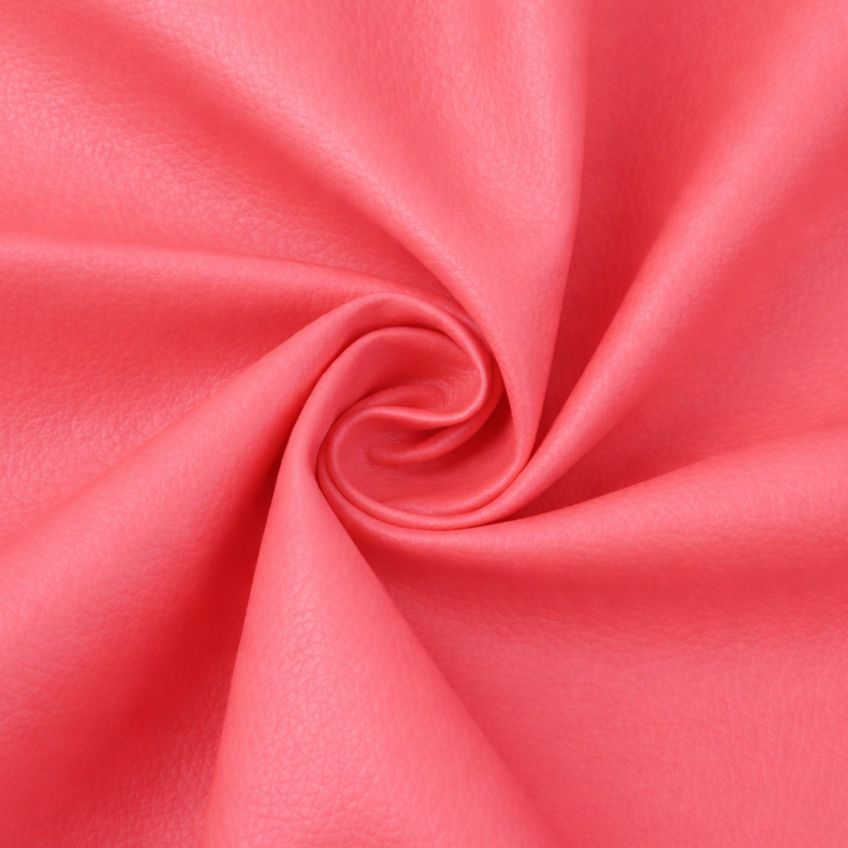 Moro Office Chair in Coral Faux Leather Gold Base