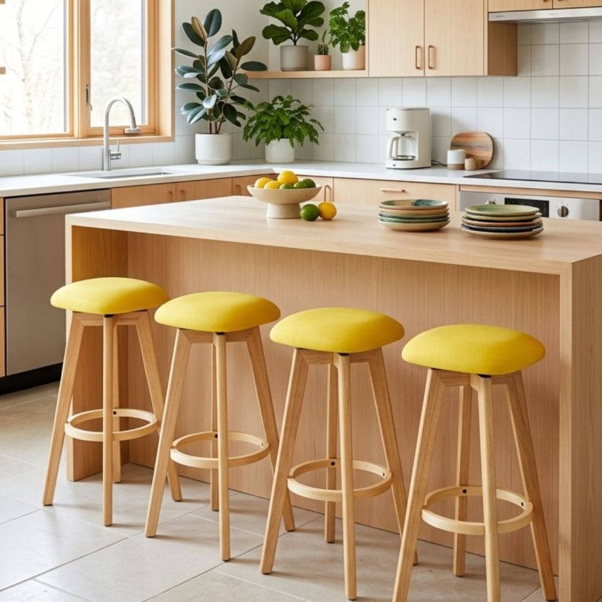 Ziggy Bar Stool in Mocha Velvet