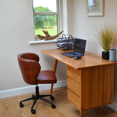 Belisimo Office Chair Vintage Brown Faux Leather & Black