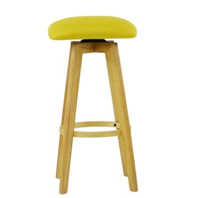 Ziggy Bar Stool in Lime Green Fabric