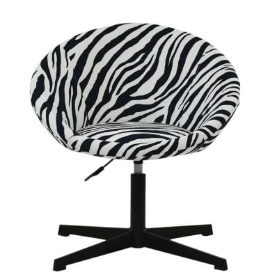 Deniz Vanity Chair in Zebra Fabric
