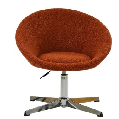 Arda Vanity Chair in Orange Boucle