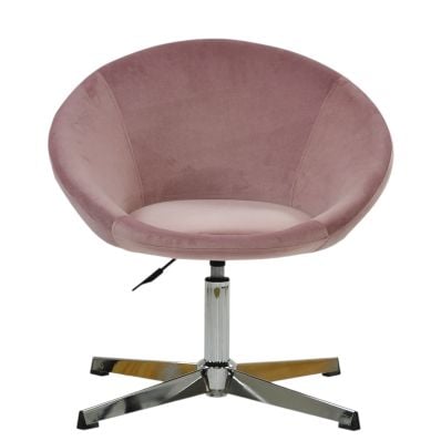 Arda Vanity Chair in Pink Velvet