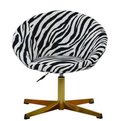 Endrick Vanity Chair in Zebra Fabric