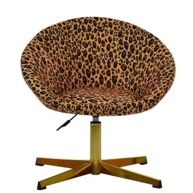 Endrick Vanity Chair in Leopard Fabric