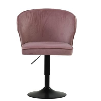 Emam Office Chair Pink Velvet Black Base