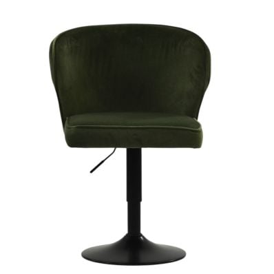 Emam Office Chair Olive Green Velvet Black Base