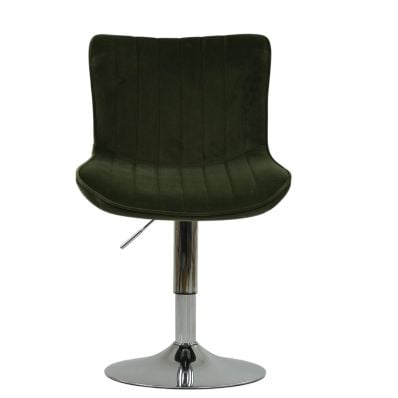 Izzo Office Chair Olive Green Velvet Chrome Base