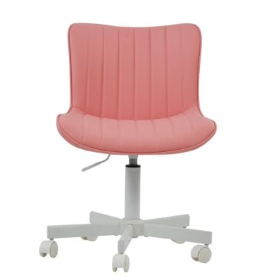Adonis Office Chair Coral Pink White Office Base
