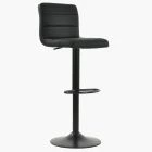 Aspen Bar Stool Black Leather & Black Base