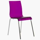 Ava Dining Chair Purple Acrylic & Chrome Legs