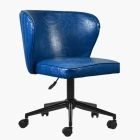 Belisimo Office Chair Blue Faux Leather & Black