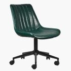 Bell Office Chair Bottle Green Faux Leather & Black Base