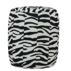 Bubbles Pouffe Foot Stool Zebra Fabric