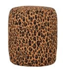 Bubbles Pouffe Foot Stool Leopard Fabric