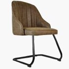 Bowfell Office Chair Antique Brown Faux Leather & Black