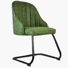 Bowfell Office Chair Vintage Green Faux Leather & Black