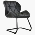 Brigham  Office Chair Black Faux Leather & Black Base