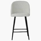 Brooklands Bar Stool Cream Boucle Fabric & Black Leg