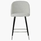 Brooklands Bar Stool Cream Boucle Fabric & Black \ Silver Leg