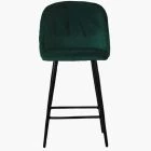 Brooklands Bar Stool Emerald Green Velvet & Black Leg