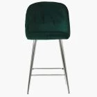Brooklands Bar Stool Emerald Green Velvet & Chrome Leg
