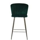 Dove Bar Stool Emerald Green Velvet & Chrome Base