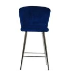 Dove Bar Stool Blue Velvet & Chrome Base