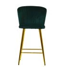 Dove Bar Stool Emerald Green Velvet & Gold Base