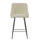 Vault Bar Stool Cream Boucle Fabric & Chrome Base