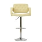 Chase Bar Stool Cream Leather & Chrome Base