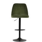 Tuscan Bar Stool Olive Green Velvet & Black