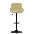 Fleur Bar Stool Cream Leather & Black