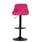 Fleur Bar Stool Hot Pink Leather & Black