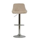 Flo Bar Stool Natural Cream Fabric & Chrome