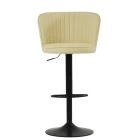 Tribeca Bar Stool Cream Leather & Black