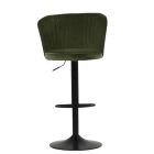 Tribeca Bar Stool Olive Green Velvet & Black