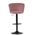 Tribeca Bar Stool Pink Velvet & Black