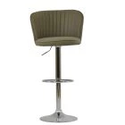 Jardin Bar Stool Taupe Leather & Chrome