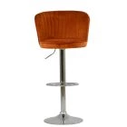 Jardin Bar Stool Burnt Orange Velvet & Chrome