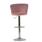 Jardin Bar Stool Pink Velvet & Chrome