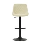 Torek Bar Stool Natural Cream Fabric & Black