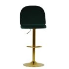 Clarris Bar Stool Emerald Green Velvet & Gold Base