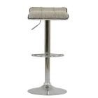 Rasmus Bar Stool Stone Grey Boucle Fabric & Chrome Base