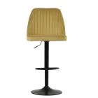 Tuscan Bar Stool Camel Velvet & Black