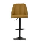 Tuscan Bar Stool Light Tan Brown Leather & Black